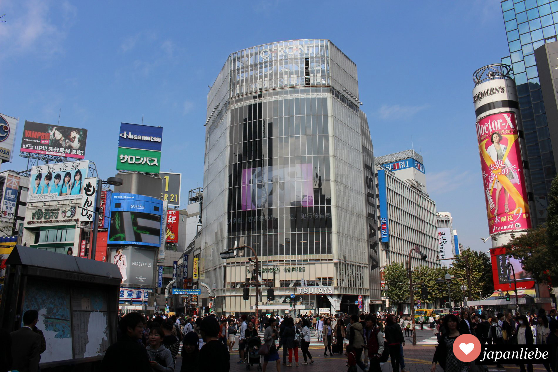 Japans berühmteste Kreuzung in Shibuya.