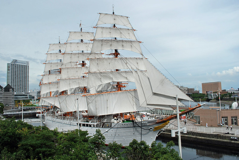 Das 1930 gebaute Segelschiff Nippon Maru liegt im Hafen von Yokohama in einem Trockendock und kann besichtigt werden. (Foto: Rog01 auf Flickr)