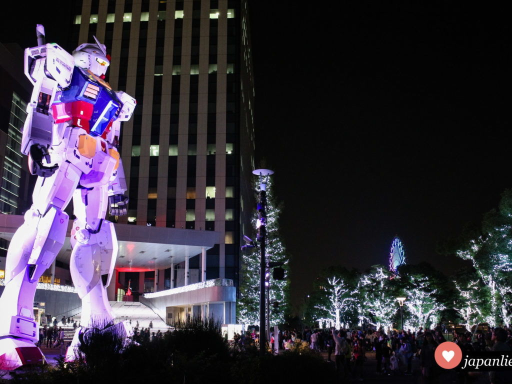 Von 2012 bis 2017 stand der Gundam Modell RX-78-2 auf Odaiba.