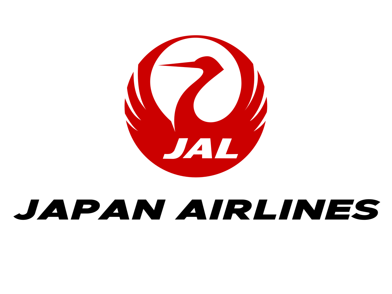 Das Logo von Japan Airlines zeigt einen Kranich, dessen Form an traditionelle Familienwappen erinnert.
