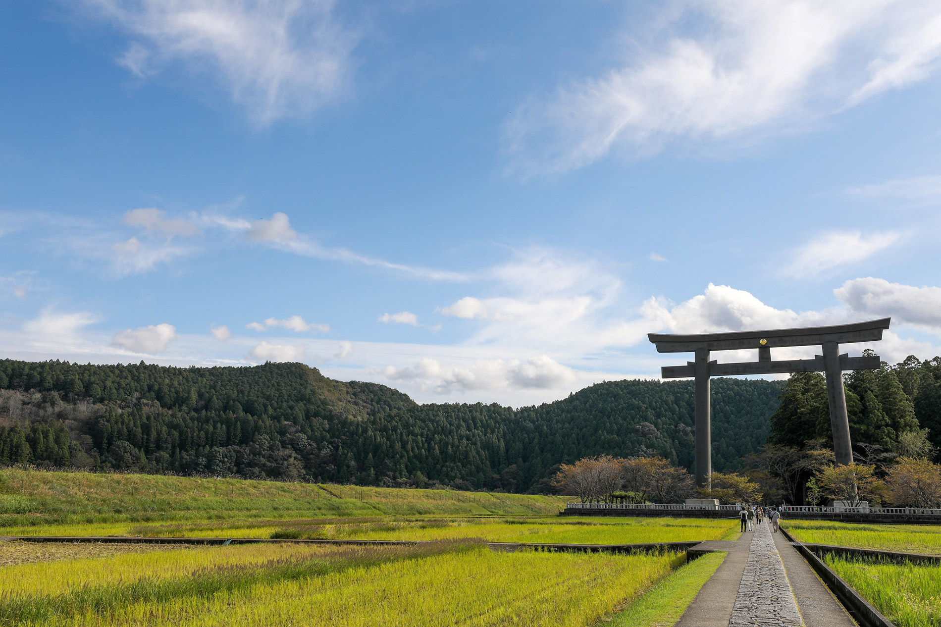 Japans größtes Schreintor steht auf dem Gelände des Kumano Hongū Taisha-Schreins in der Präfektur Wakayama. (Foto: bryansjs, Flickr https://flic.kr/p/2jzXD9z CC BY-SA 2.0 https://creativecommons.org/licenses/by-sa/2.0/)