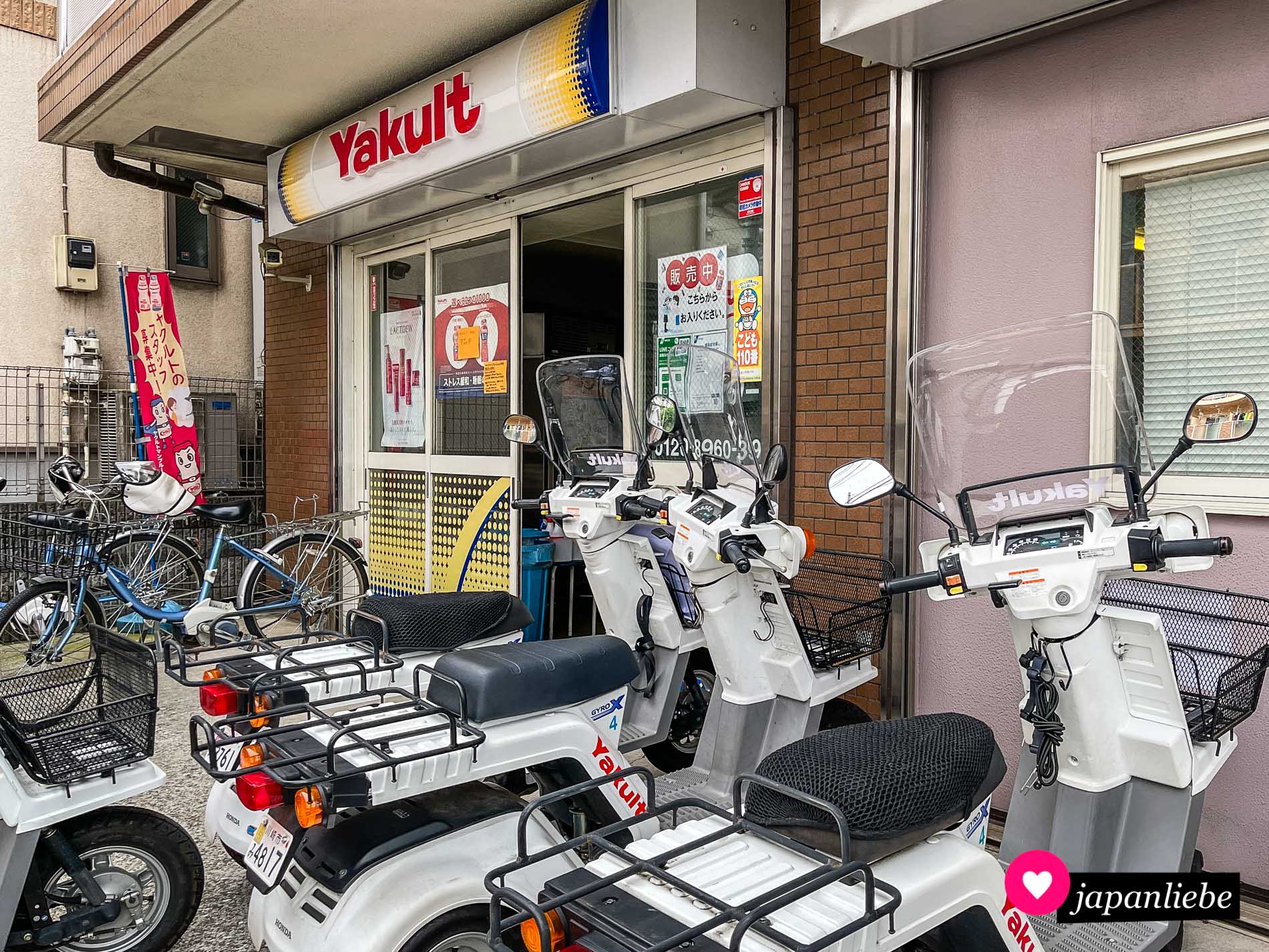 Yakult ist in Japan so populär, dass es überall Lieferdienste dafür gibt.