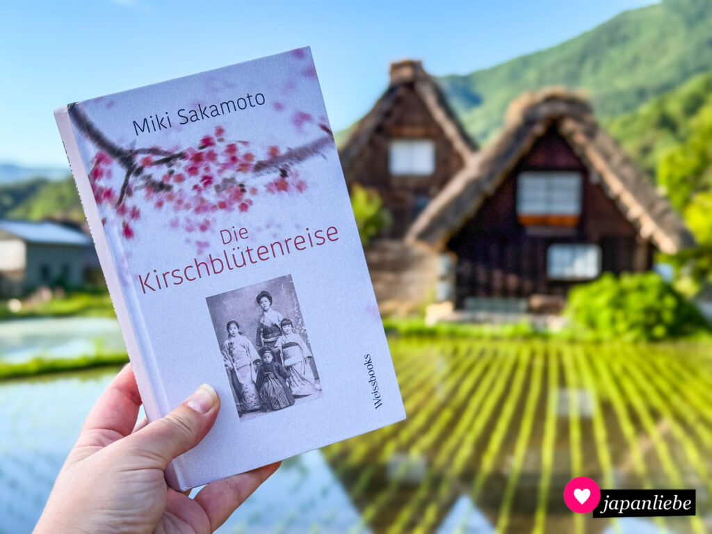 Mein Reisebegleiter in Japan dieses Mal: „Die Kirschblütenreise“ von Miki Sakamoto.