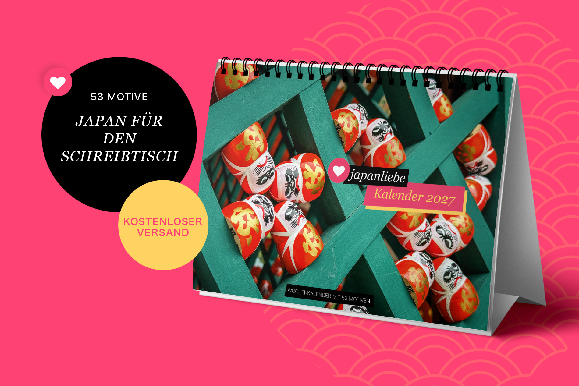 Japanliebe Tisch-Wochenkalender 2027 mit 53 Motiven